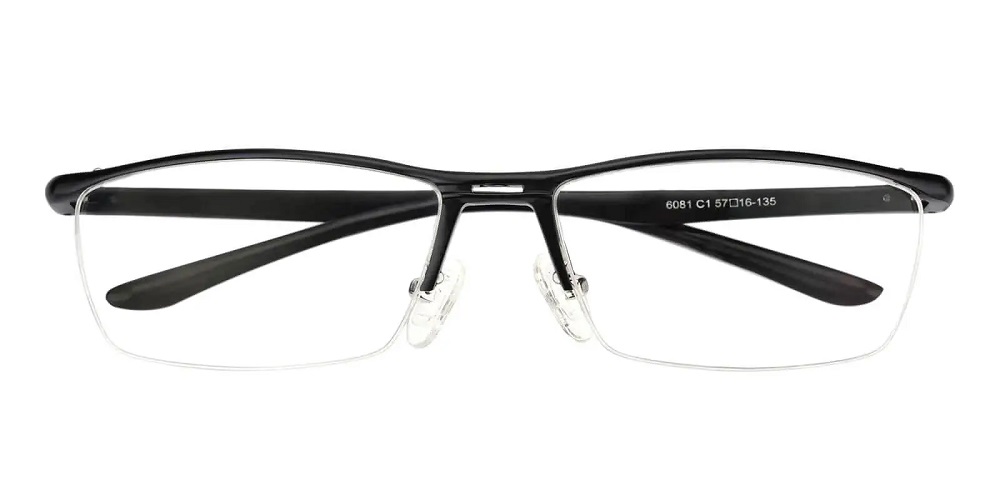 6081 Discount Prescription Eyeglasses Black at Cheap Glasses 123