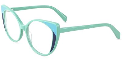 Cat Eye Prescription Glasses 21114 Green