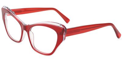 Cat Eye Prescription Glasses 21132 Red