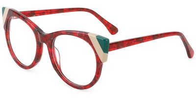 Cat Eye Prescription Glasses 21143 Red