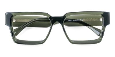 F2621 Rectangle Glasses Green